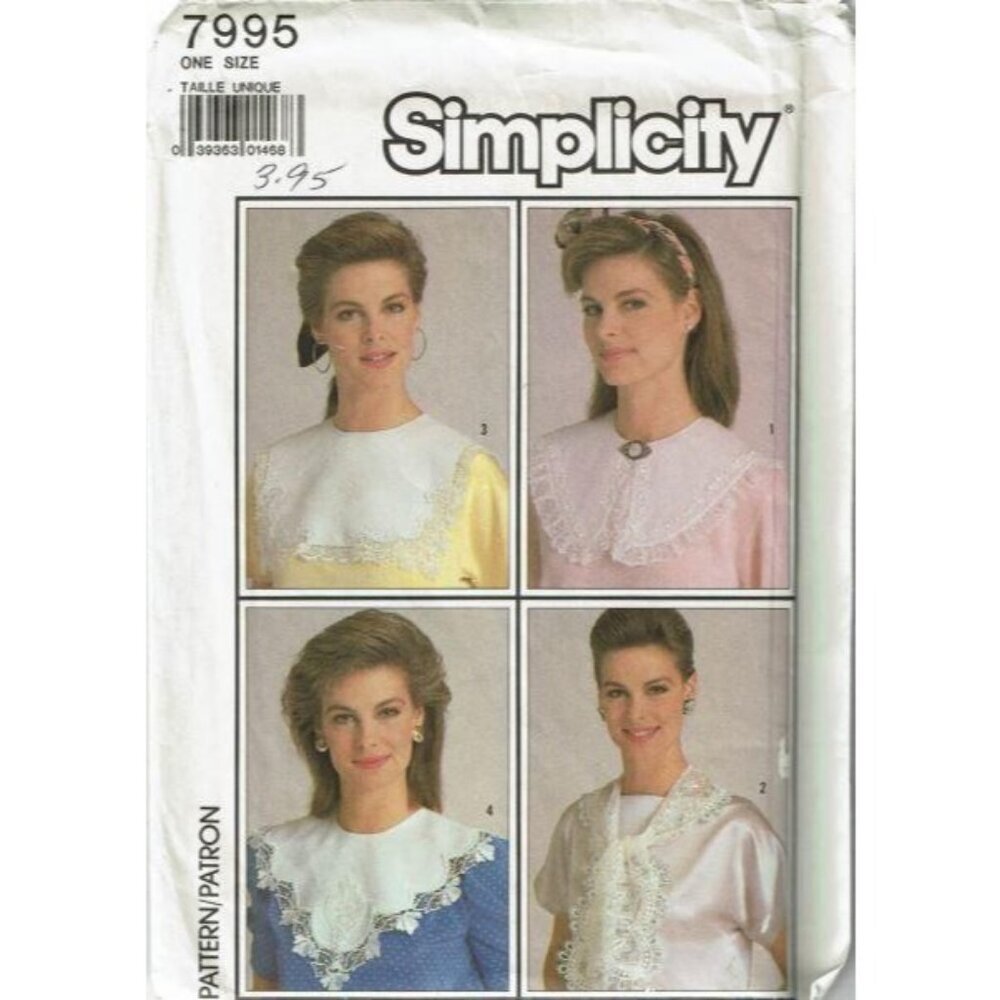 Simplicity Sewing Pattern 7995 Collars Lacework‎ Ro